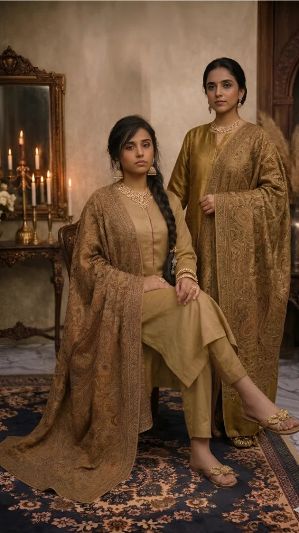 Mustard Gold Suit with Dupatta