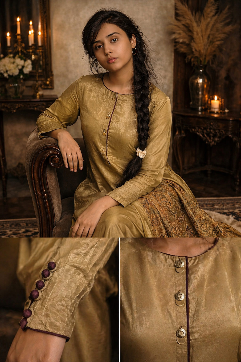 Mustard Gold Suit with Dupatta